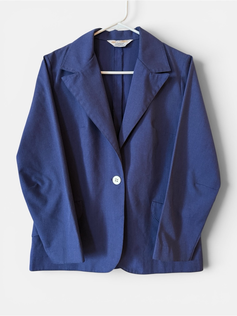 Vintage Koret of California Koratron Navy Blazer Jacket 60s 70s